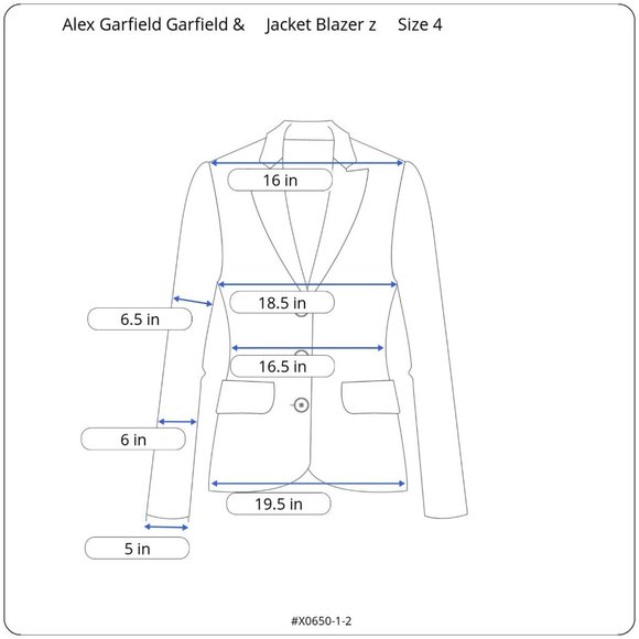Alex Garfield Garfield & Mark black Rib Jacket Blazer zipper Women Size 4 - Picture 7 of 7